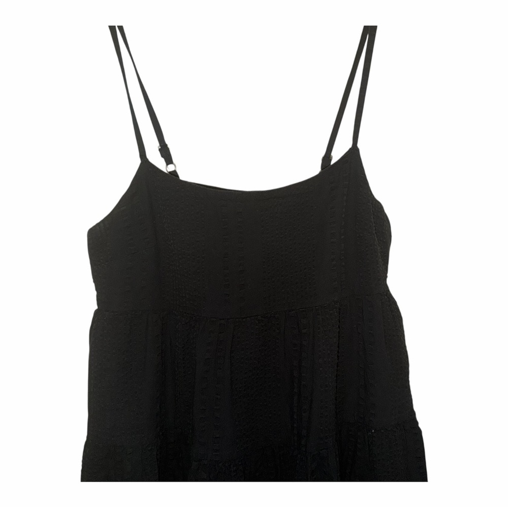 SO Black Tiered Mini Dress with Spaghetti Straps - Picture 4 of 8